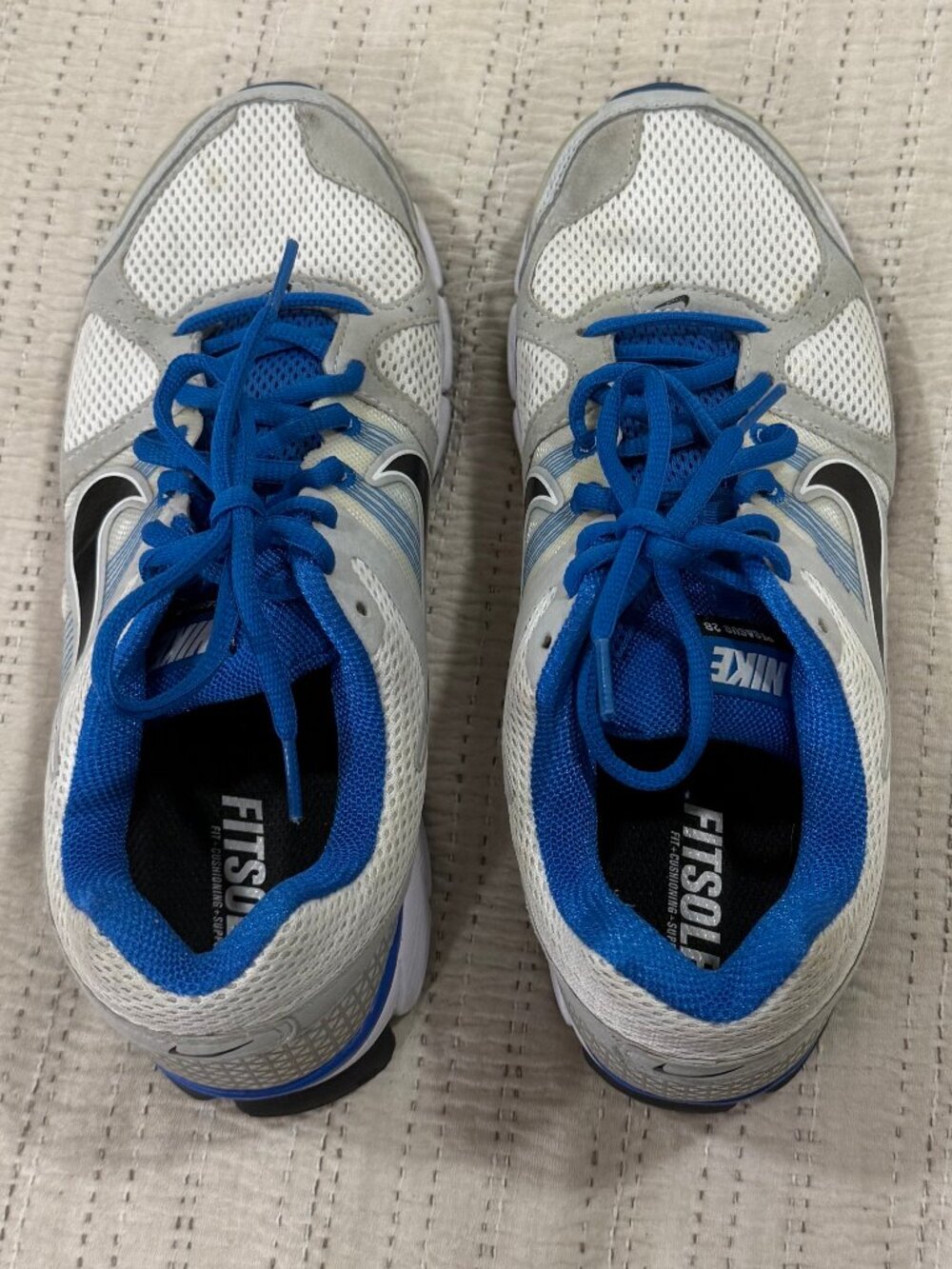 Nike Mens Air Pegasus 28 443805-104 White Running Shoes Sneakers Size 8.5